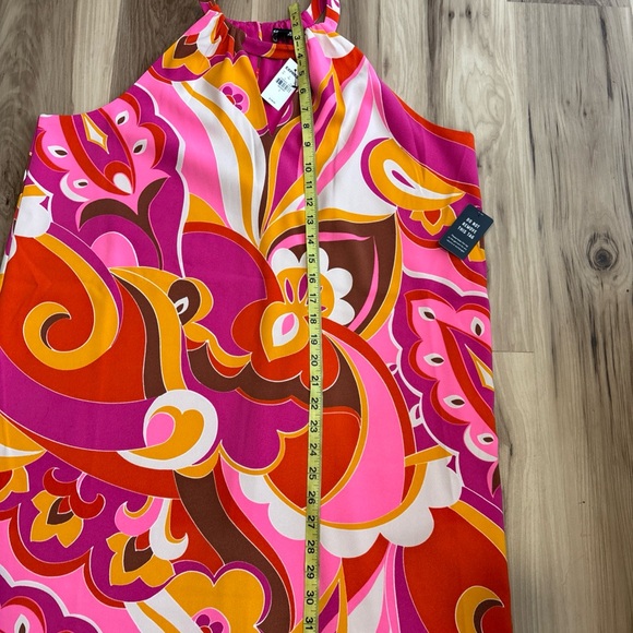 NEW Express Retro Print Halter Dress Size Large MSRP $108 - Picture 5 of 9